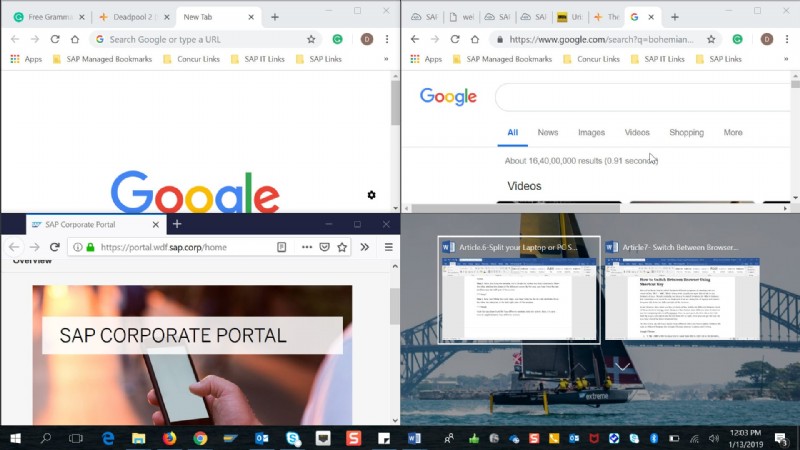 Windows 10 노트북 화면 반으로 나누는 방법 – 스냅 어시스트(Snap Assist) 완벽 활용 가이드