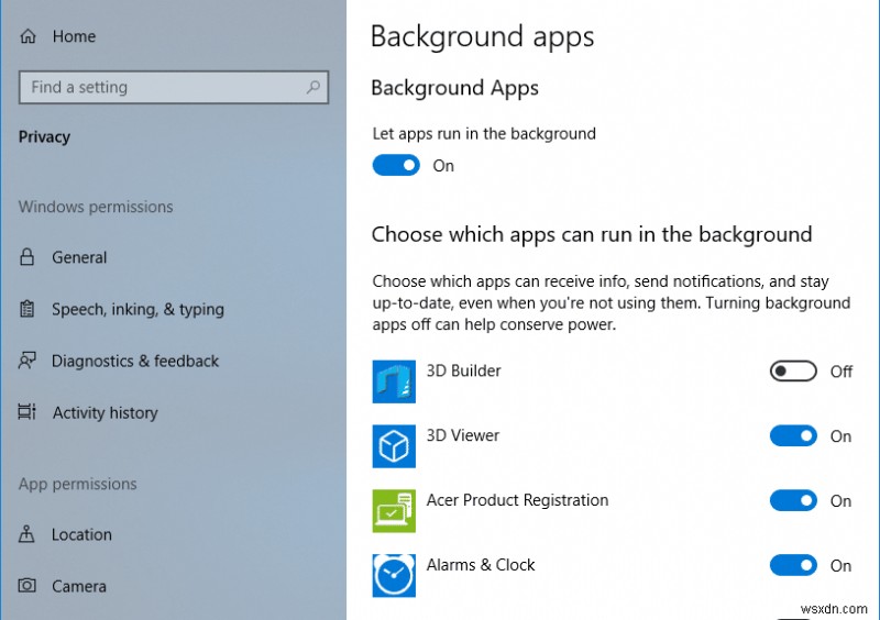 Windows 10 백그라운드 앱 실행 중지하는 방법 총정리