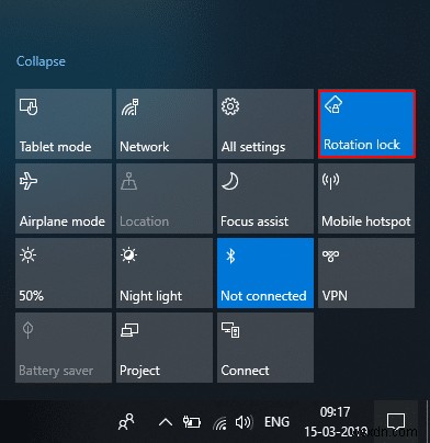 Windows 10에서 회색으로 표시되는 회전 잠금 문제 해결 방법 9가지