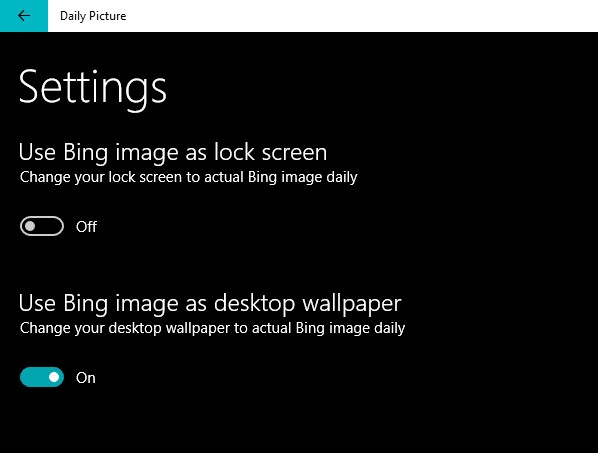 Windows 10에서 매일 바뀌는 빙(Bing) 이미지를 배경화면으로 자동 설정하는 방법