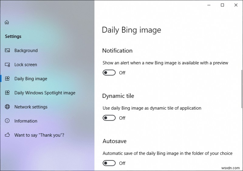 Windows 10에서 매일 바뀌는 빙(Bing) 이미지를 배경화면으로 자동 설정하는 방법