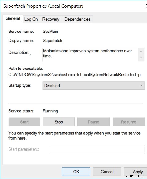 Windows 10에서 SuperFetch 비활성화하는 3가지 방법 (서비스, 명령 프롬프트, 레지스트리)