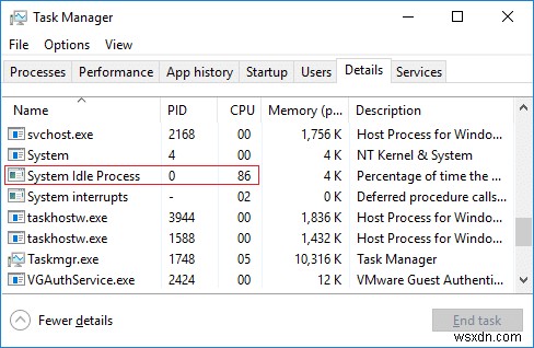 시스템 유휴 프로세스(System Idle Process) CPU 점유율 99% 문제 해결 방법