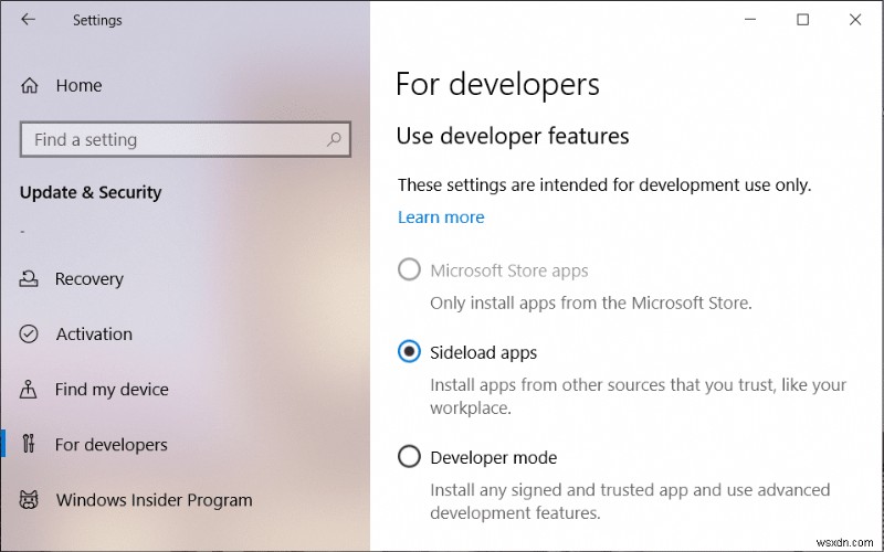 Windows 10에서 앱 사이드로드하는 방법 – 스토어 외부 앱 설치 완벽 가이드