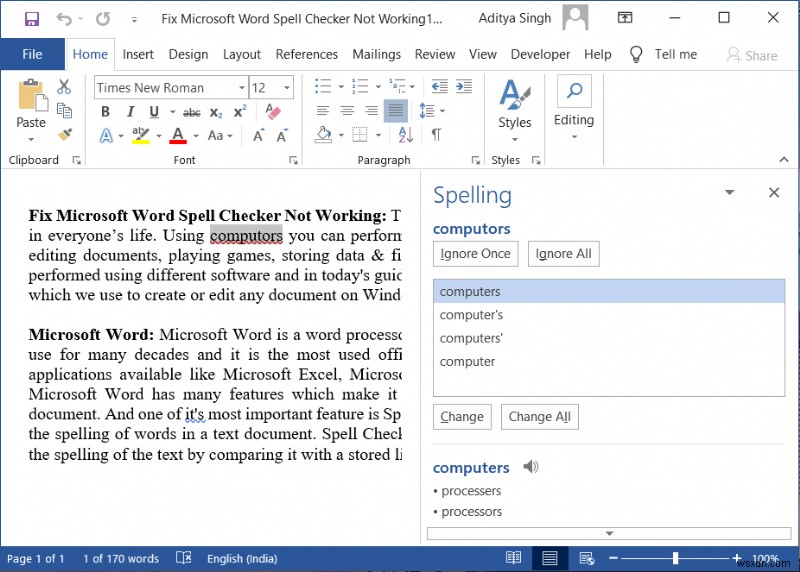 Microsoft Word 맞춤법 검사가 작동하지 않을 때 해결하는 6가지 방법