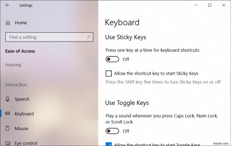 Windows 10에서 고정 키(Sticky Keys) 끄는 3가지 방법