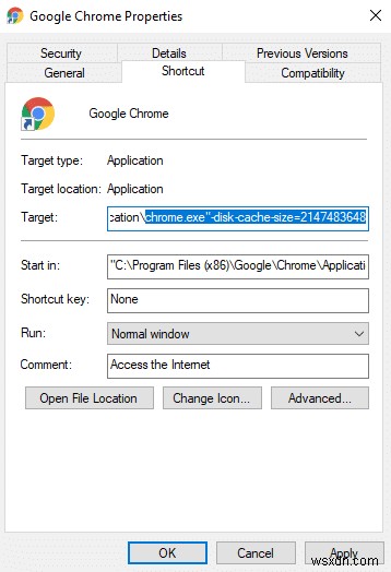 Windows 10에서 구글 크롬 캐시 크기 변경하는 방법