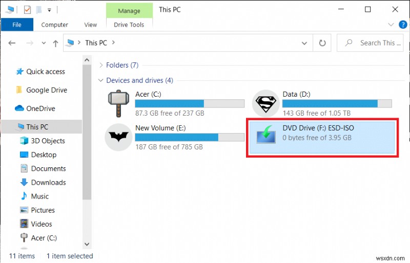 Windows 10에서 ISO 파일을 마운트하거나 마운트 해제하는 3가지 방법