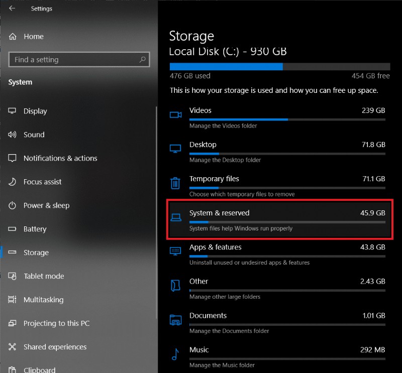 Windows 10 예약된 저장소(Reserved Storage) 활성화·비활성화 완벽 가이드