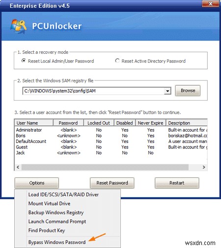 PCUnlocker로 Windows 10 잊어버린 비밀번호 복구하는 완벽 가이드