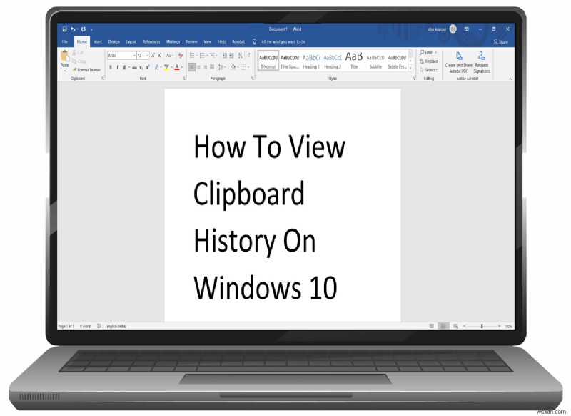 Windows 10에서 클립보드 기록 확인하는 방법 3가지
