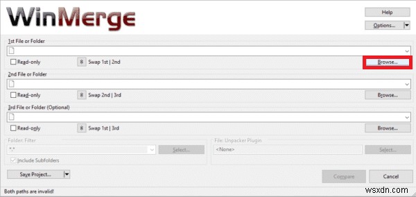 Windows 10에서 WinMerge로 두 폴더의 파일 비교하는 방법