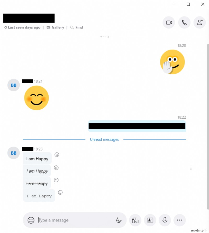 Skype 채팅 텍스트 효과 사용법 – 굵게, 기울임, 취소선까지 한 번에