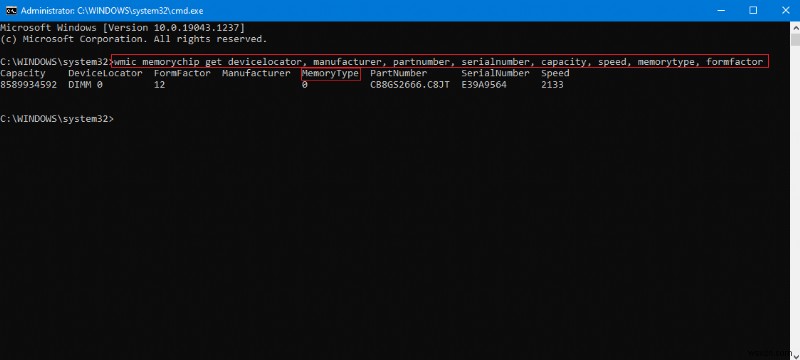 Windows 10에서 RAM 종류 확인하는 방법 4가지 (작업 관리자, 명령 프롬프트, PowerShell, CPU-Z)