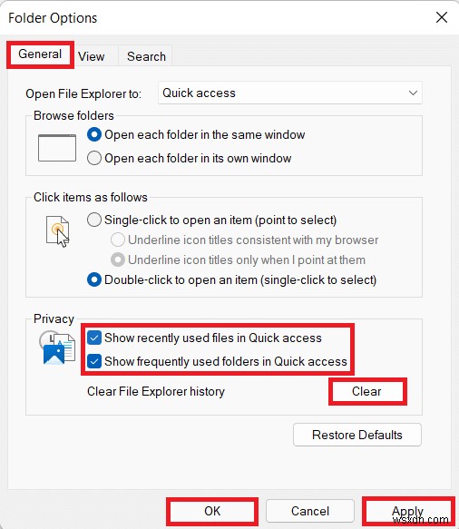 Windows 11에서 최근 파일 및 폴더 숨기는 방법 완벽 정리