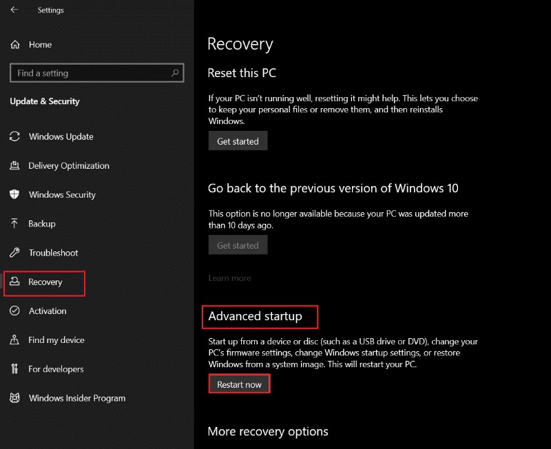 Windows 10 복구 모드 부팅 방법 5가지 완벽 정리