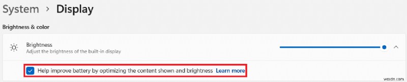 Windows 11에서 적응형 밝기 끄는 방법 (켜기 포함)