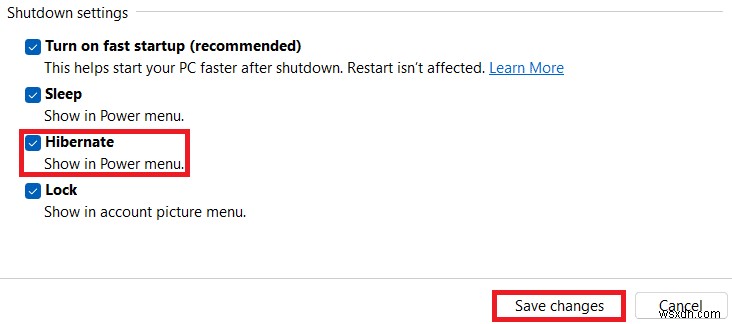 Windows 11에서 최대 절전 모드(Hibernate) 활성화 및 비활성화하는 방법