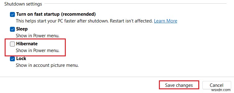 Windows 11에서 최대 절전 모드(Hibernate) 활성화 및 비활성화하는 방법