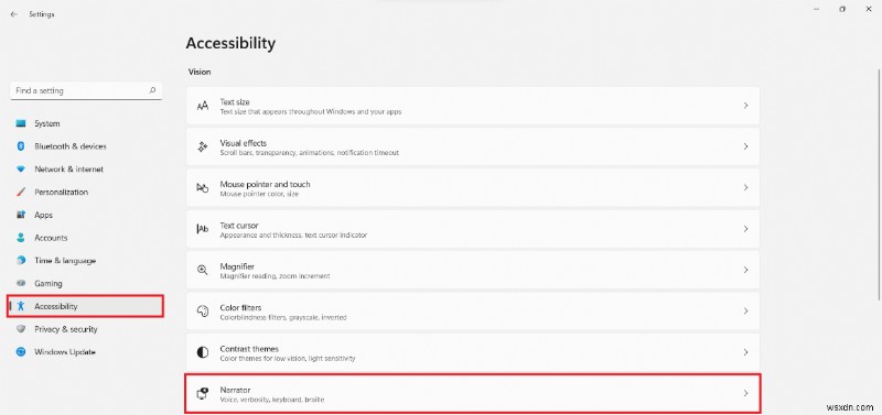 Windows 11에서 내레이터 Caps Lock 알림 켜고 끄는 방법