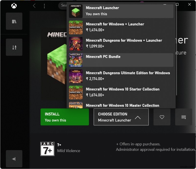 Windows 11에서 Minecraft(마인크래프트) 다운로드 및 설치하는 방법