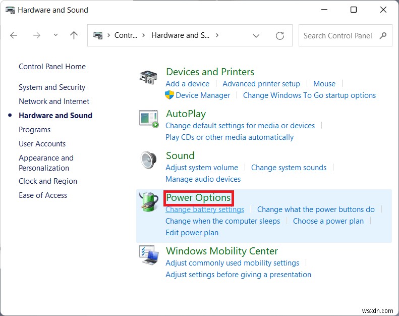 Windows 11에서 노트북 뚜껑 열기 동작 변경하는 방법