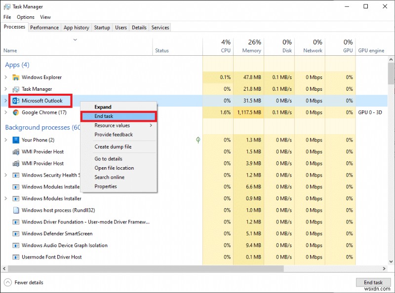 Windows 10에서 Outlook 앱이 열리지 않을 때 해결하는 9가지 방법