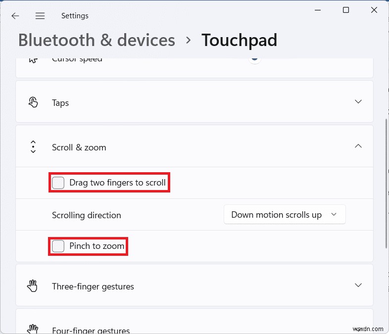 Windows 11에서 터치패드 제스처 켜기·끄기 설정하는 방법