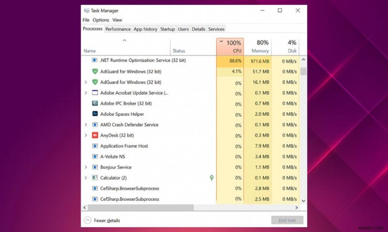 Windows 10에서 .NET 런타임 최적화 서비스 높은 CPU 사용량 문제 해결 방법