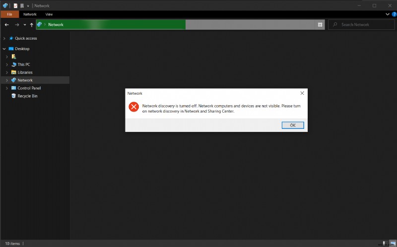 Windows 10에서 네트워크에 컴퓨터가 표시되지 않는 문제 해결 방법