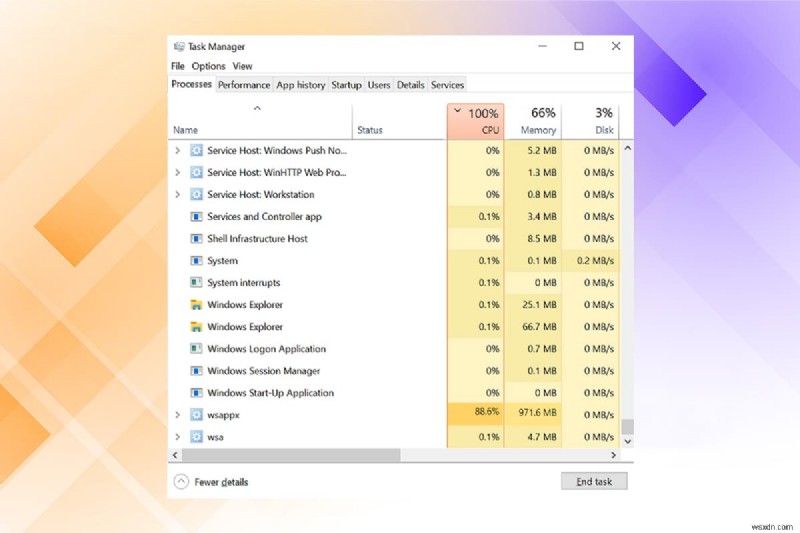 Windows 10에서 WSAPPX 디스크·CPU 사용량 급증 문제 해결 방법