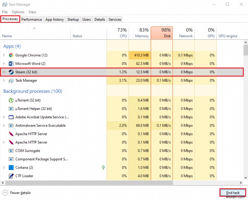 Windows 10에서 Steam 콘텐츠 파일 잠금 오류 해결하는 11가지 방법