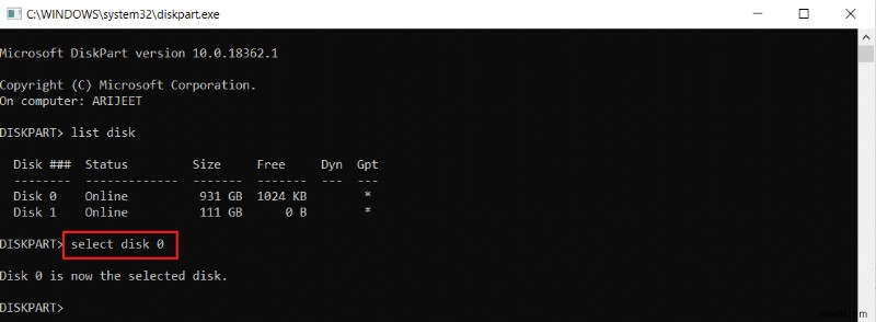 Windows 10에서 할당되지 않은 공간에 새 파티션을 만들 수 없습니다 오류 해결 방법