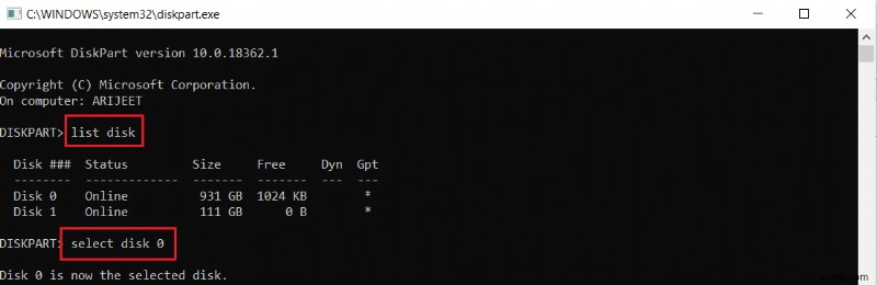 Windows 10에서 할당되지 않은 공간에 새 파티션을 만들 수 없습니다 오류 해결 방법