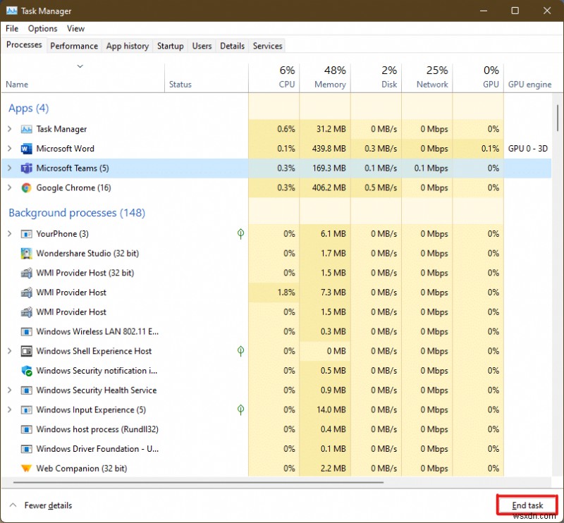Windows 11에서 응답 없는 프로그램 강제 종료하는 5가지 방법
