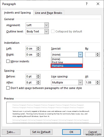 워드와 구글 문서도구에서 내어쓰기(Hanging Indent) 설정하는 방법 완벽 가이드