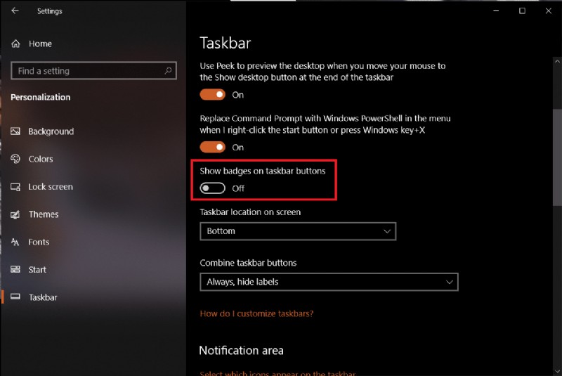 Windows 10 전체 화면에서 작업 표시줄이 사라지지 않는 문제 해결 방법
