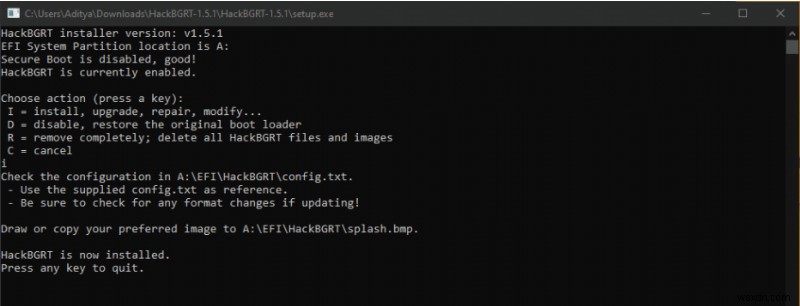 Windows 10 부팅 로고 변경 방법, HackBGRT로 나만의 시작 화면 만들기