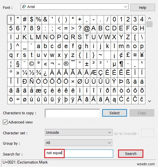 Windows 10에서  같지 않음(≠)  기호 입력하는 방법