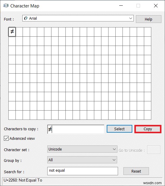 Windows 10에서  같지 않음(≠)  기호 입력하는 방법