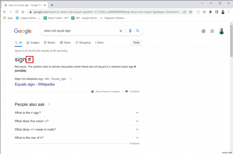 Windows 10에서  같지 않음(≠)  기호 입력하는 방법