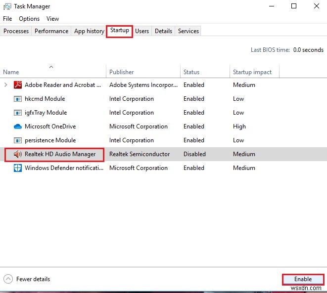 Windows 10에서 Realtek 오디오 관리자가 열리지 않는 문제 해결 방법