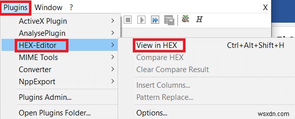 Windows 10에서 Notepad++ 헥스 에디터(HEX-Editor) 설치하는 방법