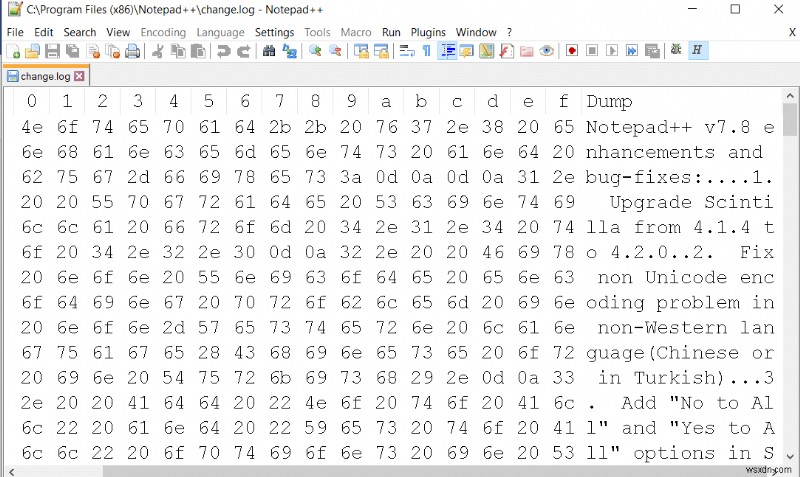 Windows 10에서 Notepad++ 헥스 에디터(HEX-Editor) 설치하는 방법