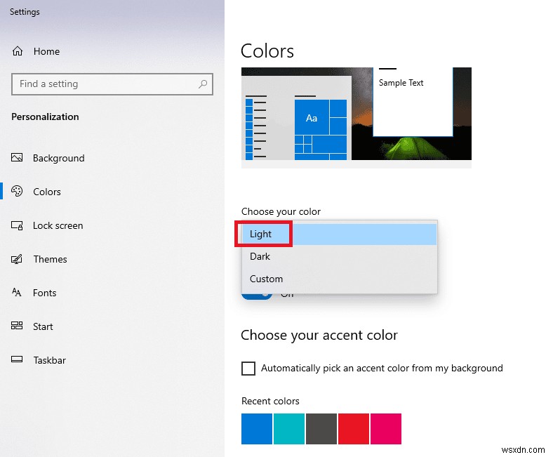 Windows 10 파일 탐색기 다크 테마가 작동하지 않을 때 해결하는 12가지 방법