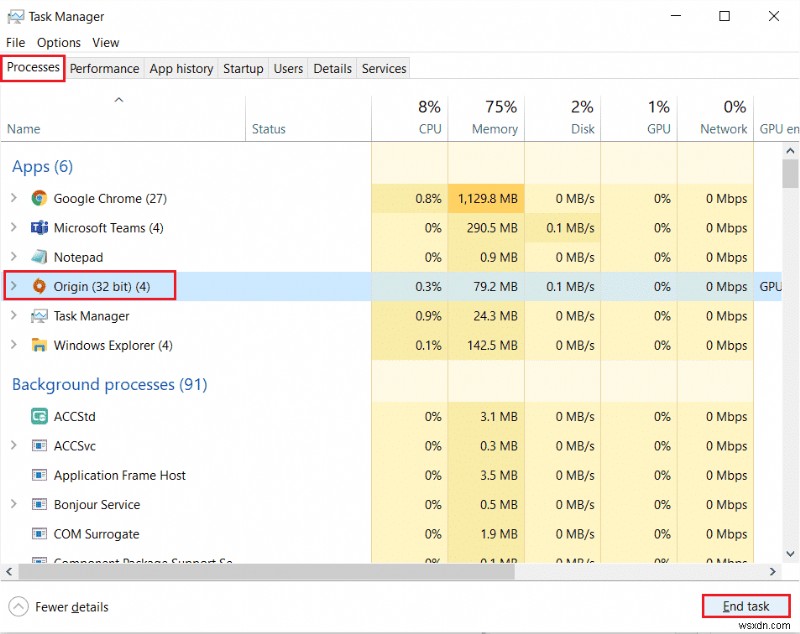 Windows 10에서 Origin 오버레이 작동 안 됨 문제 해결하는 15가지 방법