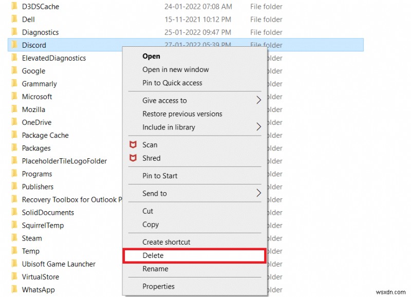 Windows 10에서 디스코드(Discord) 오류 코드 1105 해결하는 완벽 가이드