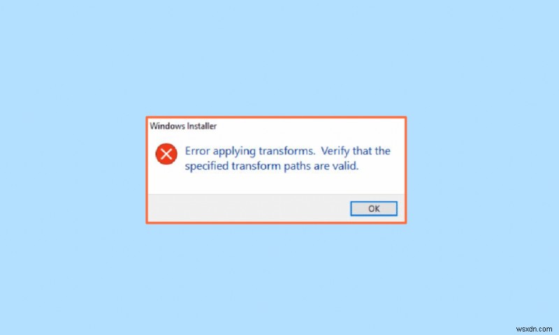 Windows 10/11 변환 적용 오류(Error Applying Transforms) 완벽 해결 가이드