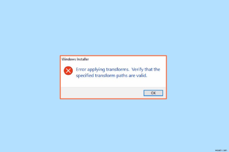 Windows 10/11 변환 적용 오류(Error Applying Transforms) 완벽 해결 가이드