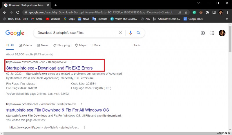 Windows 10에서 Startupinfo.exe 시스템 오류 수정하는 방법